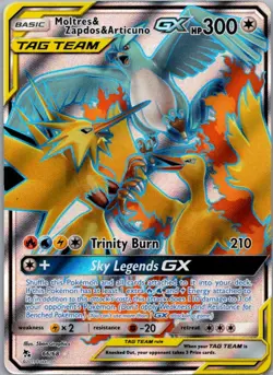 Moltres & Zapdos & Articuno GX 66/68 Ultra Rare Hidden Fates Pokemon Holo NM - Image 1