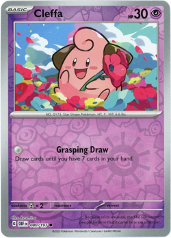Cleffa (Reverse Holo) - 080/197 - Obsidian Flames - Pokemon English - Image 1