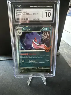 Pokemon Gengar TCG Stamped Halloween Trick or Trade, Holo Rare, 057/198 CGC 10 - Image 1
