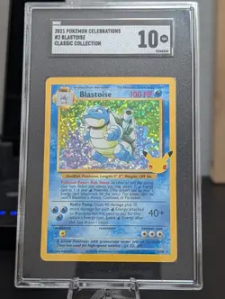2021 Pokemon Celebrations #2 Blastoise Holo Classic Collection SGC 10 Gem Mint - Image 1
