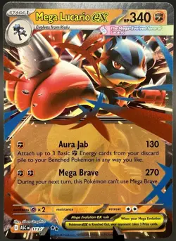 Mega Lucario ex 113/217 Ascended Heroes Double Rare Holo Pokemon TCG NM at - Image 1