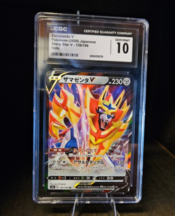 Zamazenta v 2020 Pokemon Japanese Sword & Shield Shiny Star v 139/190 RR CGC 10 - Image 1