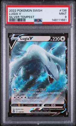 2022 POKEMON SWORD & SHIELD SILVER TEMPEST #138 LUGIA V PSA 9 ! Mitsuhiro Arita - Image 1