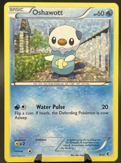 Oshawott 4/12 McDonald's 2011 Promo Holo Pokemon TCG LP/NM at - Image 1