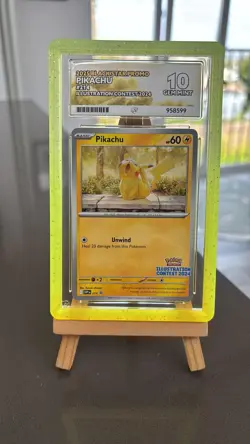 Pokemon TCG Black Star Promo Illustration Contest 2024 Pikachu SVP214 ACE 10 - Image 1