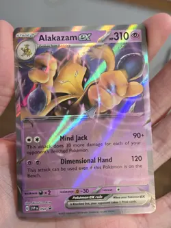 Pokemon TCG Alakazam EX Black Star Promo SVP 050 NO STAR HOLO ERROR NM - Image 1