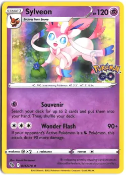 Sylveon 035/078 Holo Rare Pokemon GO Pokemon Holo - Image 1