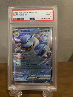 PSA 9 BLASTOISE ex 2023 Pokemon 151 Mew EN #009 - Image 1