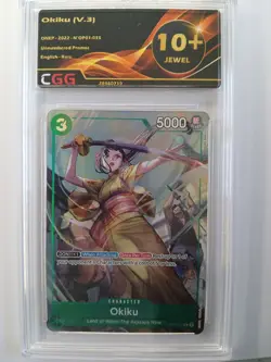 One Piece Okiku (OP01-035) (V.3) Unnumbered Promos CGG 10+ Triple 28460719 - Image 1