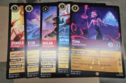 Lorcana Tcg - Oversized Jumbo Card Promo Kit Set - Yzma Baymax Elsa Mulan Donald - Image 1