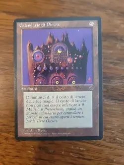 Stone Calendar The Dark Italian FBB MTG Magic The Gathering Card Rare Vintage - Image 1