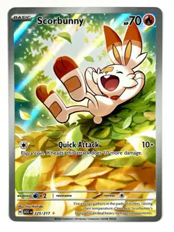 2026 Scorbunny 225 Illustration Rare IR Holo Ascended Heroes Pokemon TCG Card - Image 1