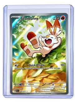 2026 Scorbunny 225 Illustration Rare IR Holo Ascended Heroes Pokemon TCG Card - Image 3