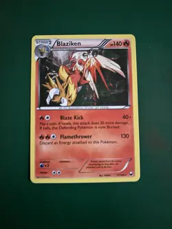 2012 Pokemon Dark Explorers 17/108 Blaziken Holo Rare Card collection Vintage - Image 1