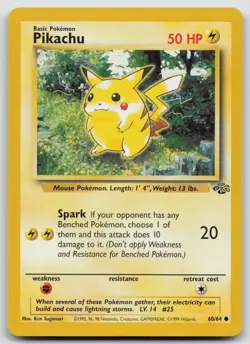 Pokemon Card Pikachu Common Jungle 60/64 - Image 1
