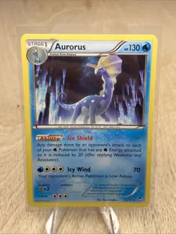 Aurorus Pokemon TCG Furious Fists Cosmo Holo Card 26/111 Rare LP/NM Condition - Image 1