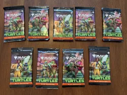 Magic The Gathering Teenage Mutant Ninja Turtles Play Booster Packs X9 - Image 1