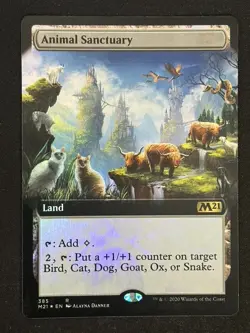 1x MTG Animal Sanctuary (Extended Art, Foil) - Core Set 2021 (M21) #385 - Magic - Image 1