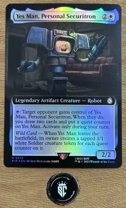 Yes Man, Personal Securitron - Extended Art Foil - MTG English PIP - Image 1
