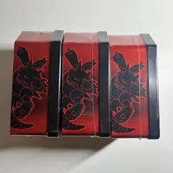 Pokemon Destined Rivals Team Rocket Tins Set of 3 Sealed Mewtwo Nidoking Persian - Image 3