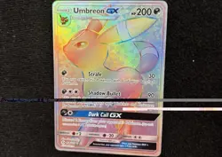 Pokemon Umbreon GX Secret Rare Holo Full Art Sun & Moon 154/149 200 HP TCG Card - Image 1