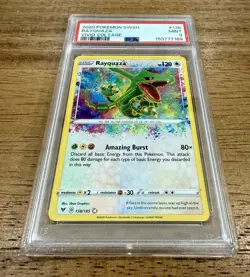 2020 Pokemon TCG RAYQUAZA #138/185 SWSH Vivid Voltage Amazing Rare Holo PSA 9 - Image 2