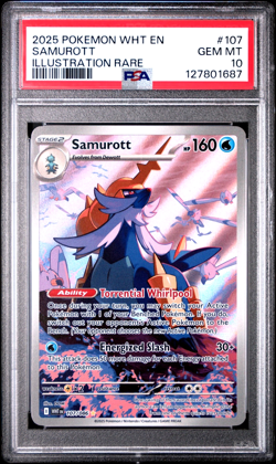 Psa 10 Samurott 107/086 Illustration Rare White Flare Pokemon WHT EN #170 - Image 1