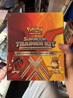 Pokemon Sun and Moon Trainer Kit (8 In Case) Lycanroc & Alolan Raichu Sealed - Image 1