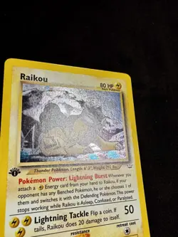 Pokemon Raikou 1st Edition Holo Rare Neo Revelation 13/64 Ken Sugimori - Image 5