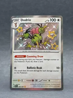 Pokemon - 200/091 Dodrio SV PAF Paldean Fates Shiny Rare Holo NM TCG - Image 1
