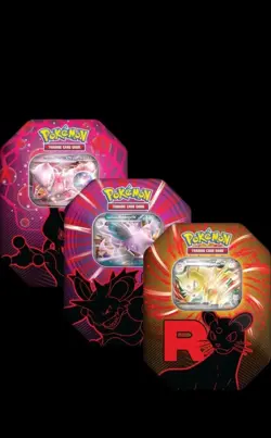 Pokemon TCG: Destined Rivals - Team Rocket Tin Set of 3 (BRAND NEW SEALED) - Image 1