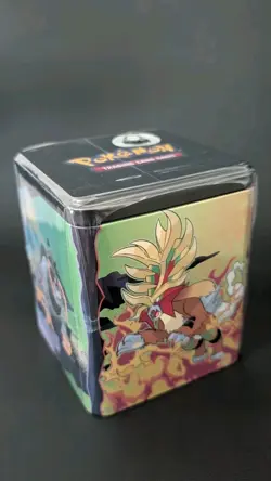 2025 Pokemon TCG: Stacking Tin Each Includes 3 Booster Backs And 2 Sticker Sheet - Image 1