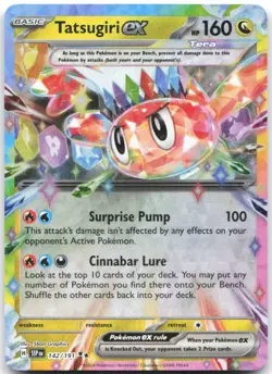 Tatsugiri ex 142/191 Double Rare Surging Sparks Pokemon Near Mint - Image 1