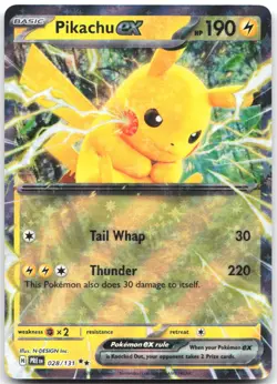 Pikachu ex - 028/131 028/131 Double Rare Prismatic Evolutions Pokemon Near Mint - Image 1