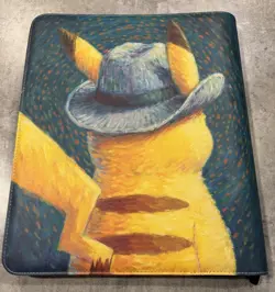 Grey Felt Hat Pikachu Top loader Binder By Chef Ken Lee Pokemon Limited Edition - Image 2