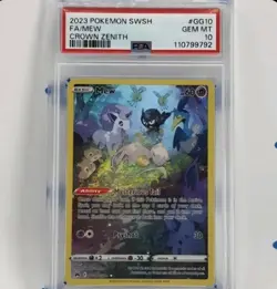 Pokemon Full Art Sleeping Mew Crown Zenith: Galarian Gallery PSA 10 GG10/GG70 EN - Image 1