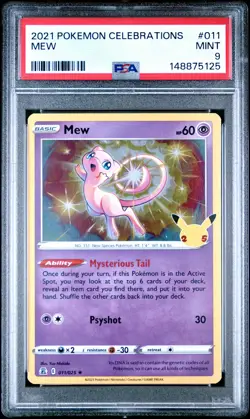 2021 POKEMON CELEBRATIONS #011 MEW PSA 9 - Image 1