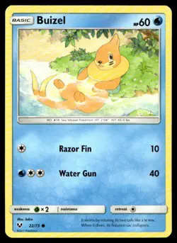 Buizel Shining Legends 22/73 MP Pokemon TCG | Buy 1 Get 2 Free - Image 1