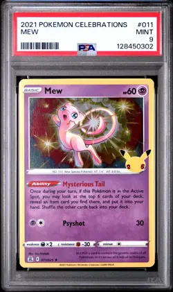 2021 POKEMON CELEBRATIONS #011 MEW PSA 9 - Image 1