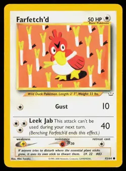 FARFETCH'D 43/64 VINTAGE COMMON NEO REVELATION POKEMON NM - Image 1