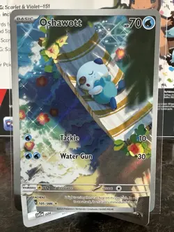 Oshawott Illustration 105/086 Rare IR Pokemon White Flare English NM Condition - Image 1