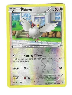 Pokemon --- PIDOVE --- XY Roaring Skies! REVERSE HOLO! NM/Mint! 78/108 - Image 1