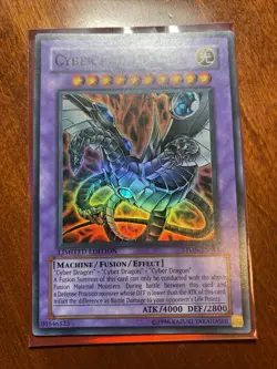 YuGiOh! CYBER END DRAGON STON-ENSE1 LIMITED EDITION SUPER RARE NM - Image 1