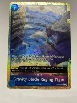 One Piece TCG - PRB-02 Gravity Blade Raging Tiger OP06-058 Alternate Art NM-M - Image 1