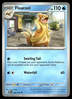 Floatzel SV03: Obsidian Flames 049/197 MP Pokemon TCG | Buy 1 Get 2 Free - Image 1