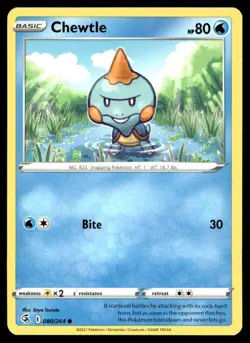 Chewtle SWSH08: Fusion Strike 080/264 MP Pokemon TCG | Buy 1 Get 2 Free - Image 1