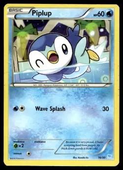 Piplup XY Trainer Kit: Pikachu Libre & Suicune 16/30 MP Pokemon TCG | Buy 1 Get - Image 1