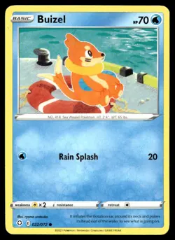 Buizel Shining Fates 022/072 MP Pokemon TCG | Buy 1 Get 2 Free - Image 1