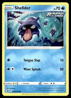 Shellder SWSH08: Fusion Strike 050/264 MP Pokemon TCG | Buy 1 Get 2 Free - Image 1