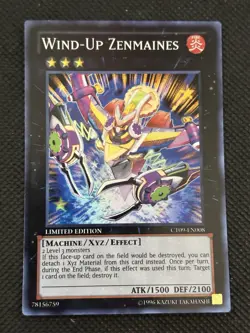 YuGiOh! - Wind-Up Zenmaines CT09-EN008 2012 Super Rare Limited Edition Near Mint - Image 1